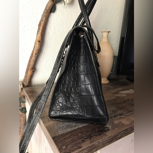 Rare Dooney & Bourke Croc Embossed Satchel MADE IN ITALY - Picture 9 of 14